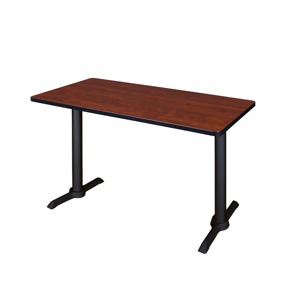 42 x 24 in. Steel T-Base Training Seminar Table- Cherry. Picture 1