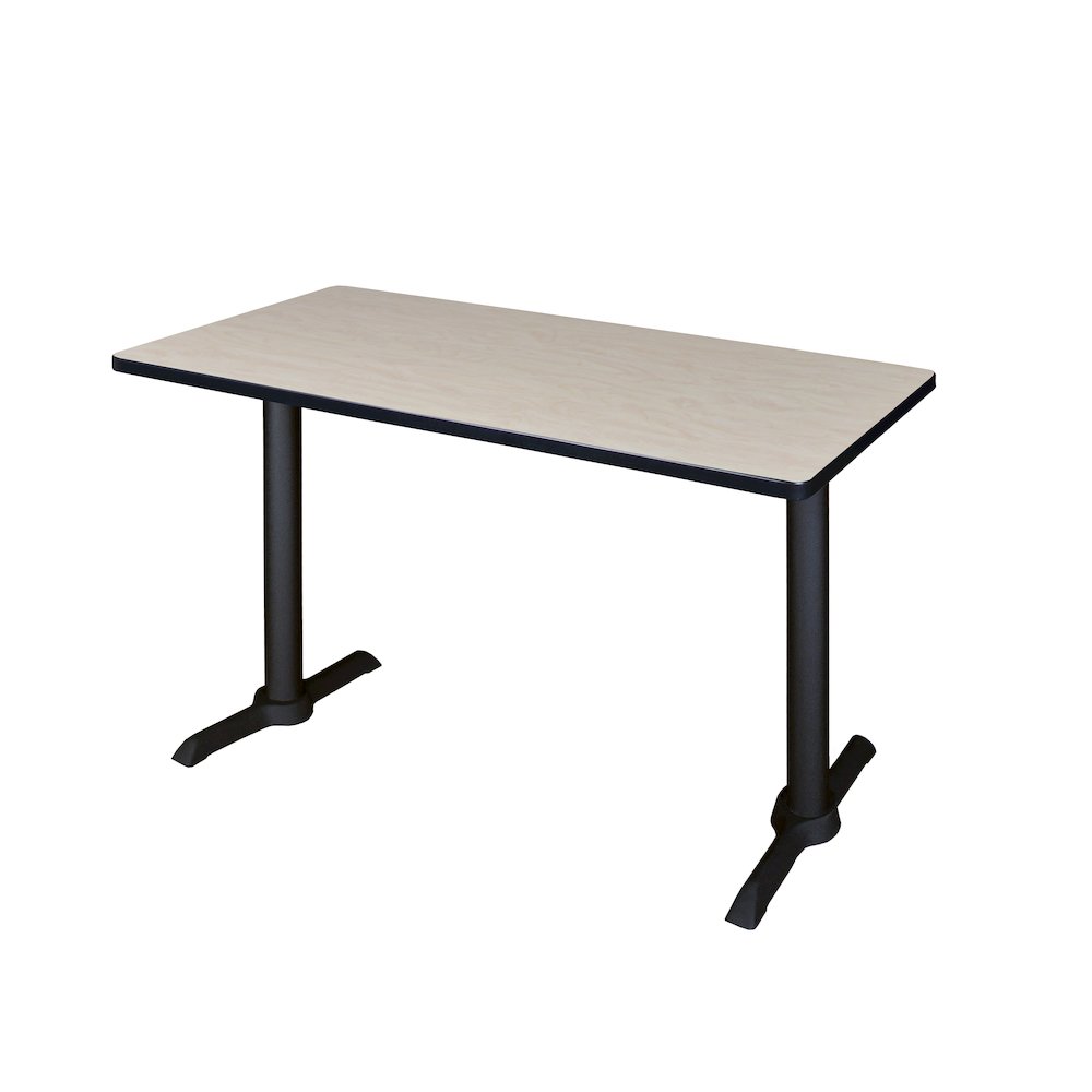48 x 24 in. Steel T-Base Training Seminar Table- Maple. Picture 1