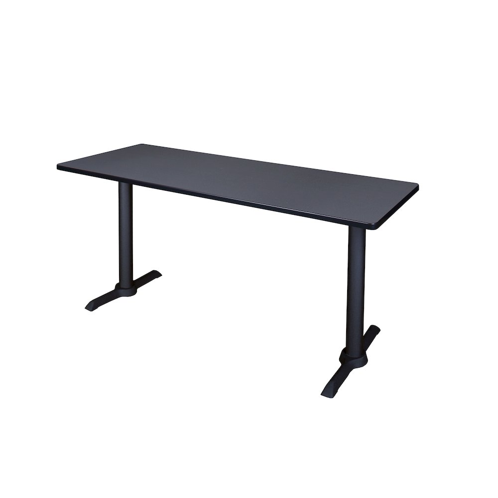 72 x 24 in. Steel T-Base Training Seminar Table- Grey. Picture 1