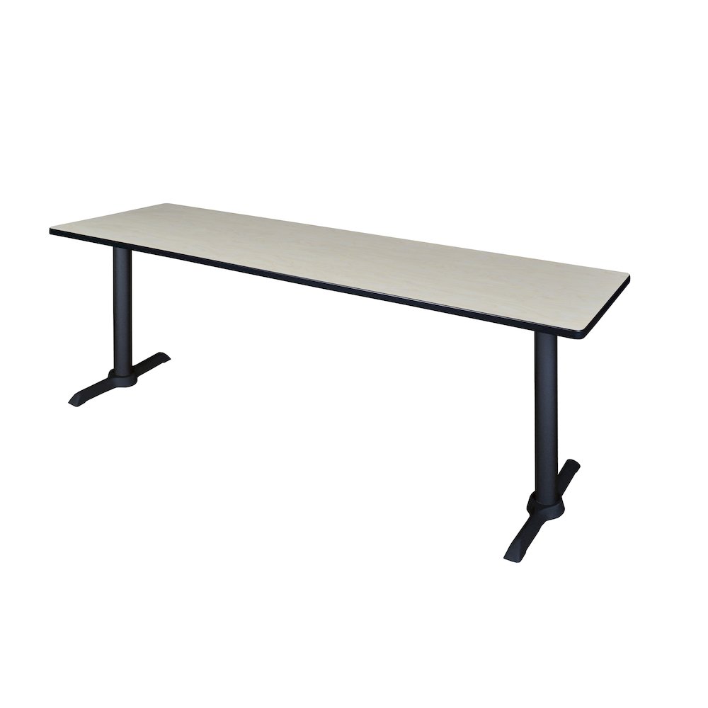 84 x 24 in. Steel T-Base Training Seminar Table- Maple. Picture 1