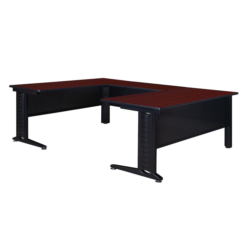66 x 78 in. U Shape Desk Shell- Mahogany. Picture 1