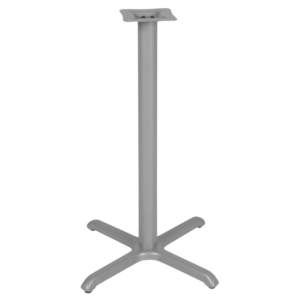 Via Cafe High X-Base for 36" Table Tops- Grey. Picture 1