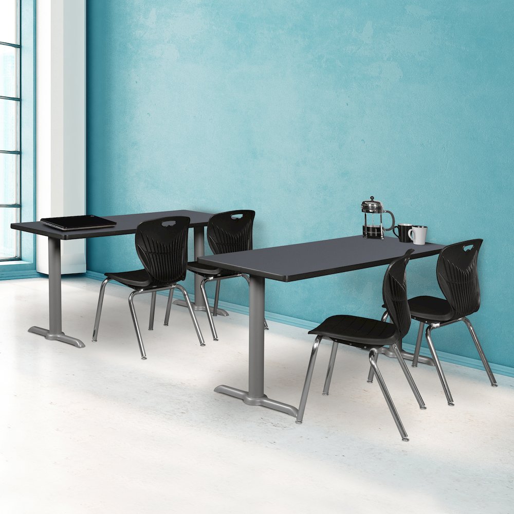 42" x 24" Training Table- Grey/ Grey Base. Picture 4