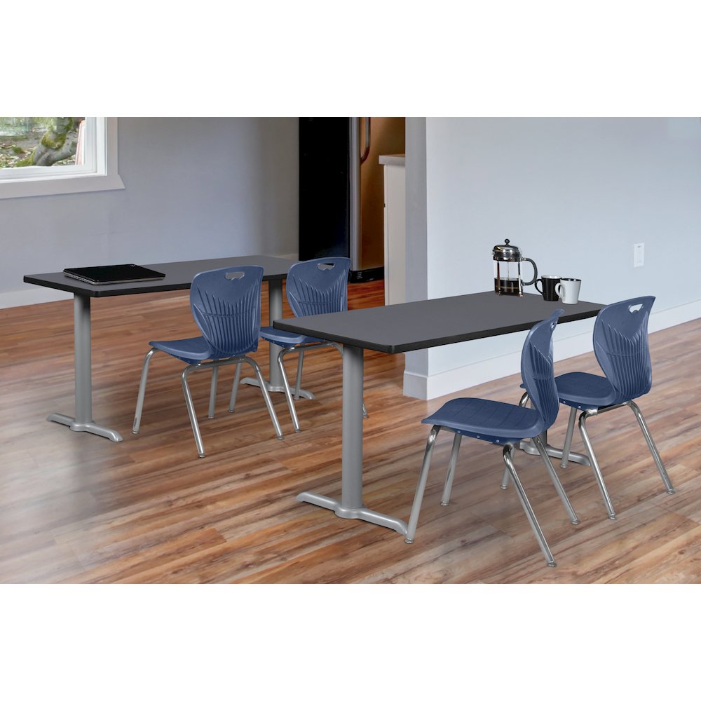 66" x 24" Training Table- Grey/ Grey Base. Picture 4
