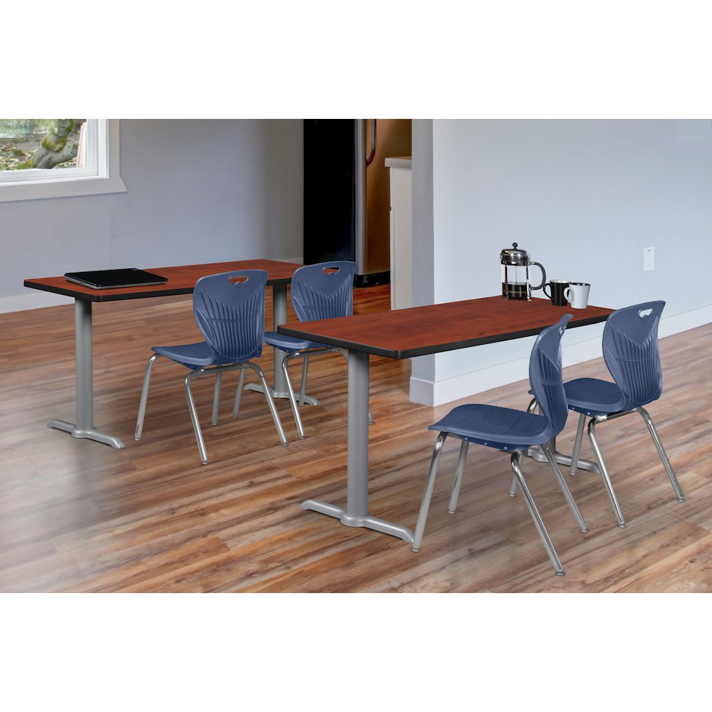 72" x 24" Training Table- Cherry/ Grey Base. Picture 4