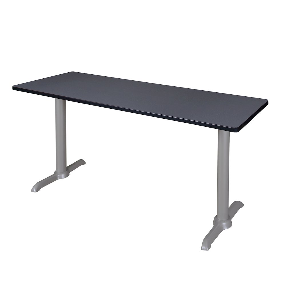 72" x 24" Training Table- Grey/ Grey Base. Picture 1
