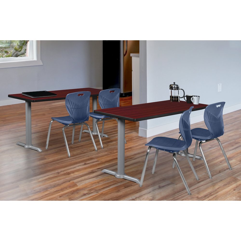 72" x 24" Training Table- Mahogany/ Grey Base. Picture 4