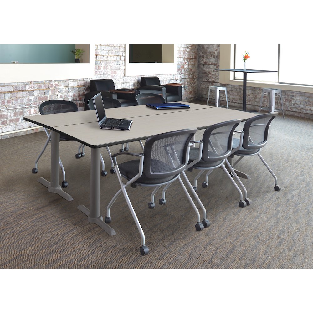 84" x 24" Training Table- Maple/ Grey Base. Picture 4