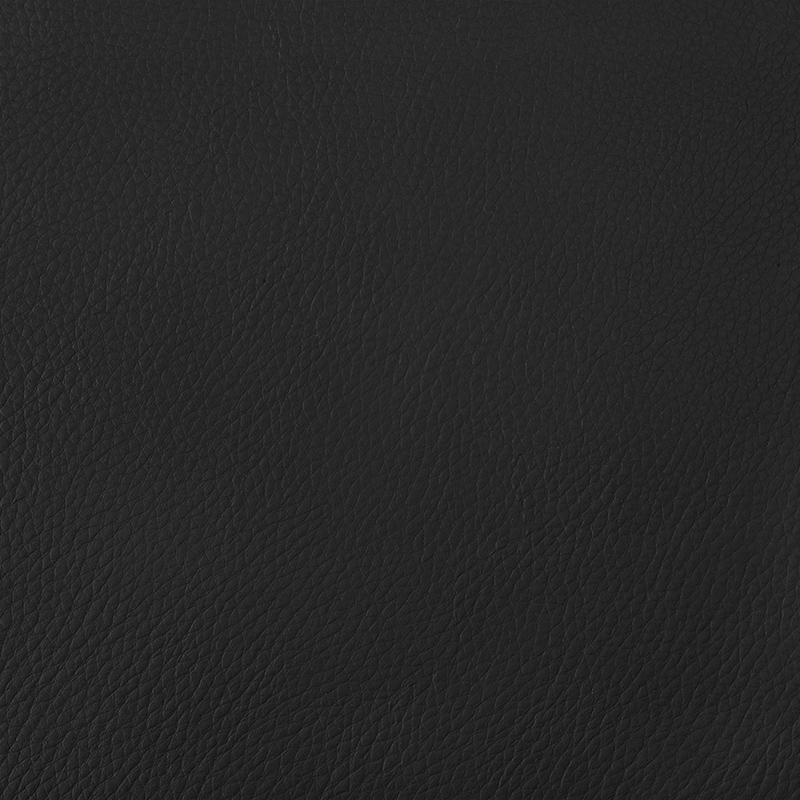 Logan Round Vinyl Ottoman (Set of 2)- Black. Picture 3