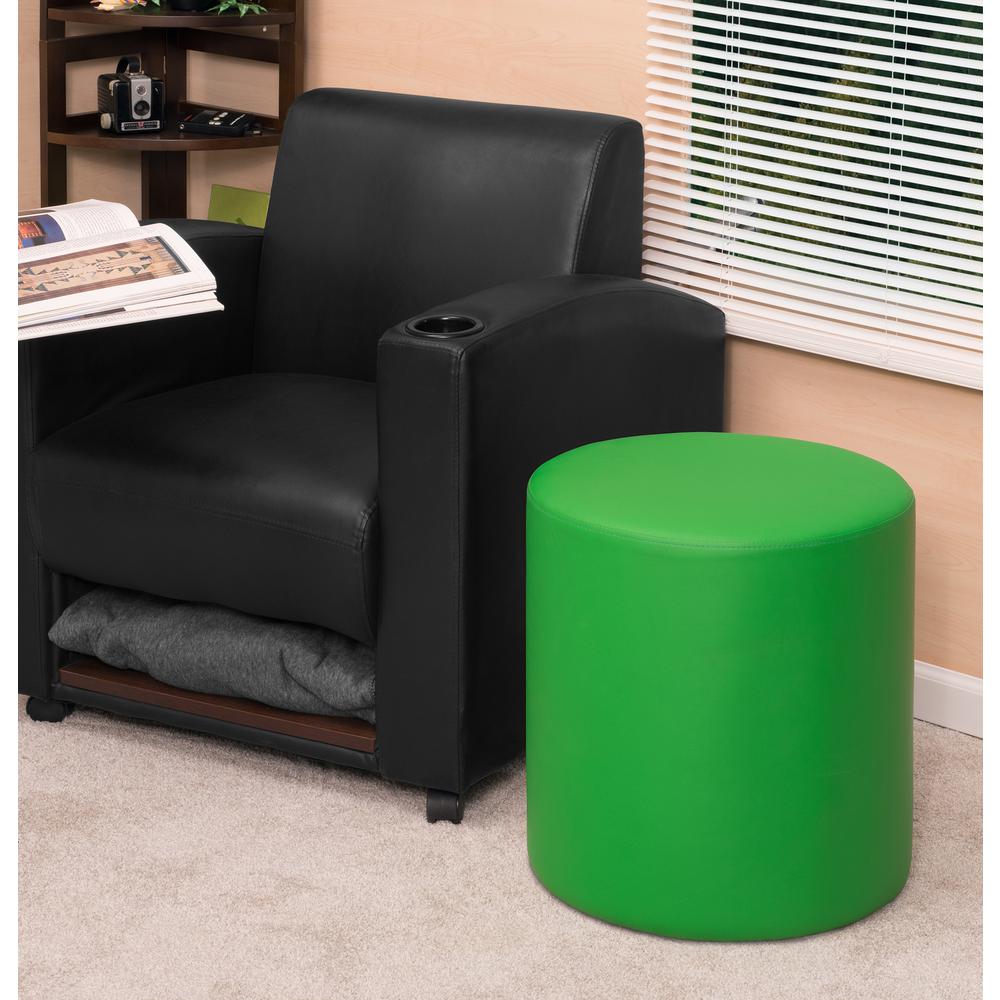 Logan Round Ottoman- Envy Green. Picture 3