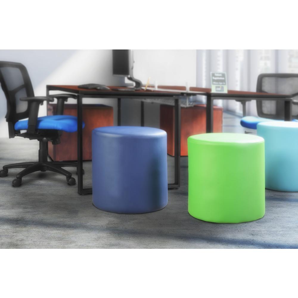Logan Round Ottoman- Envy Green. Picture 5