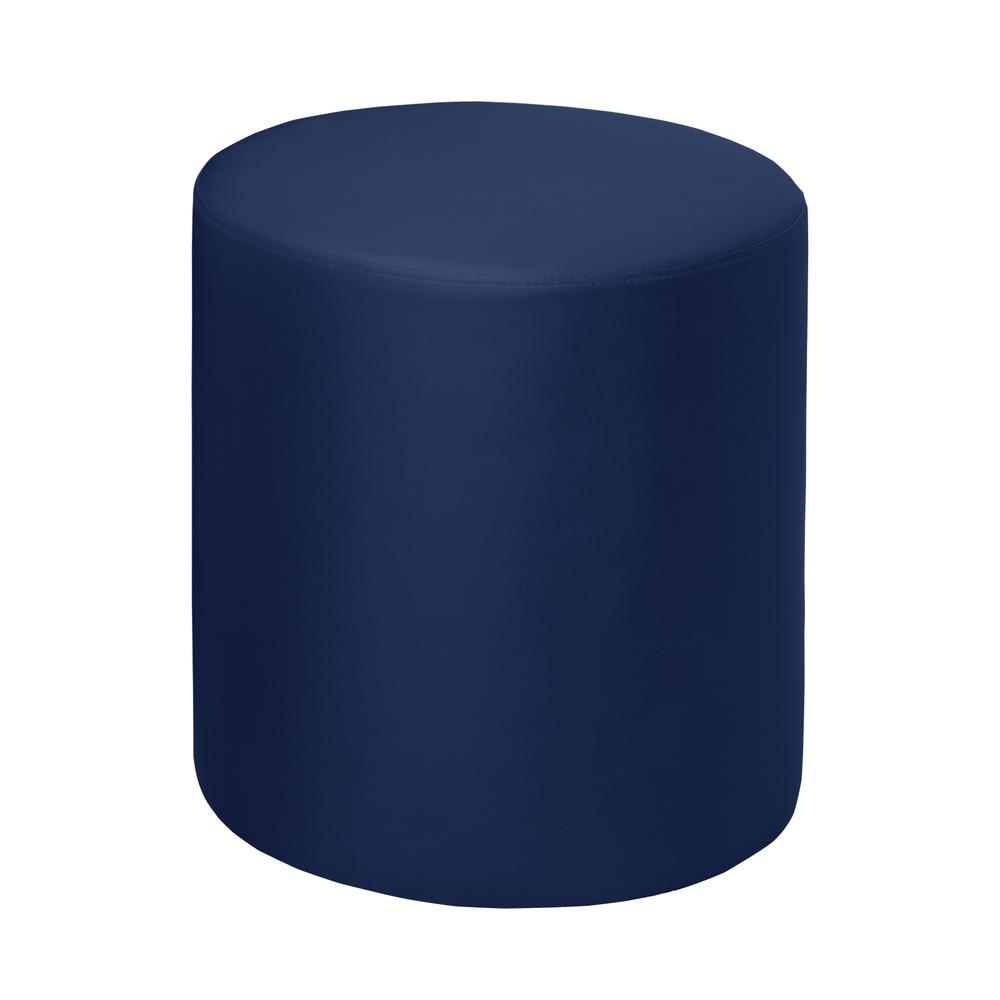 Logan Round Ottoman- Naval Blue. Picture 1