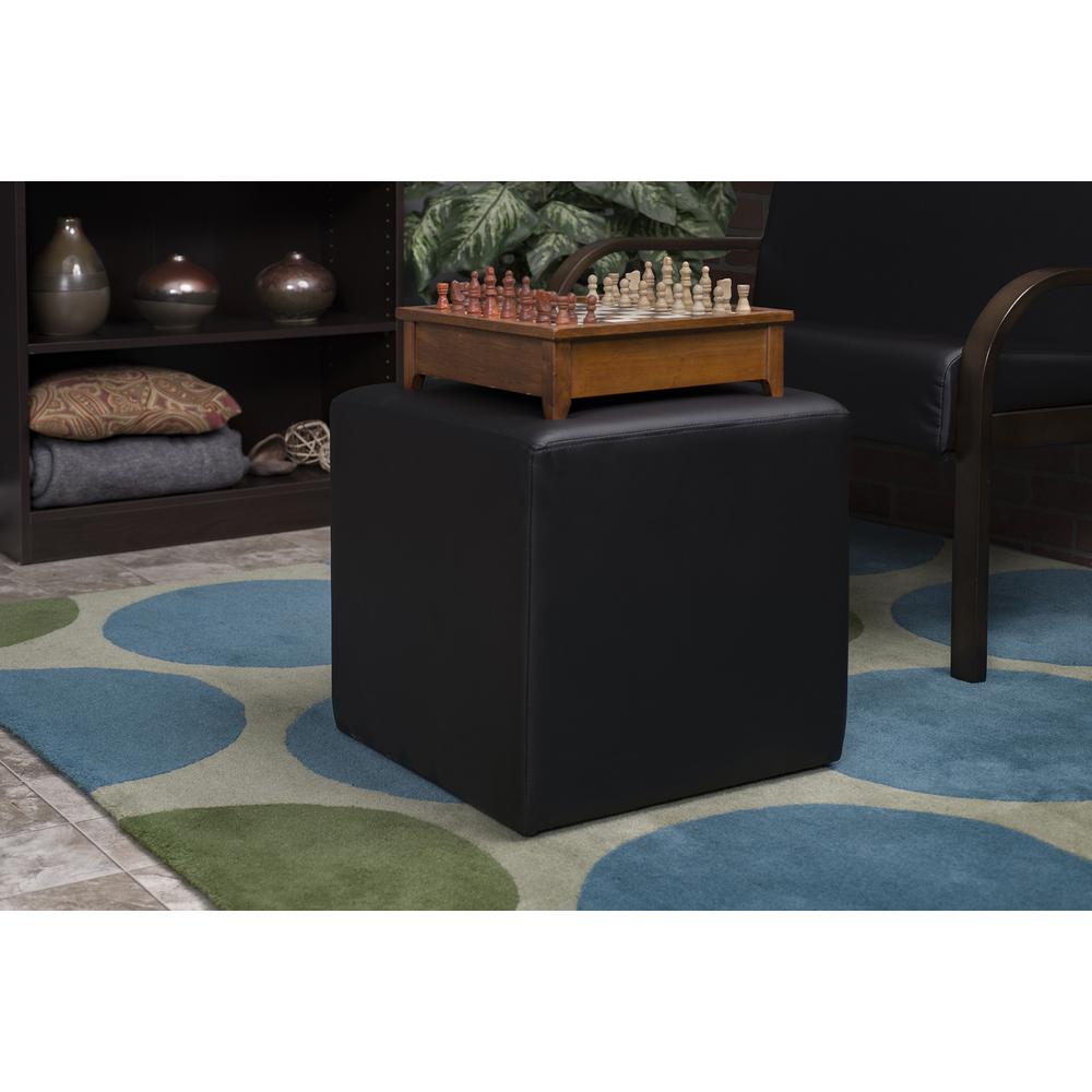 Jean Square Ottoman- Black. Picture 3