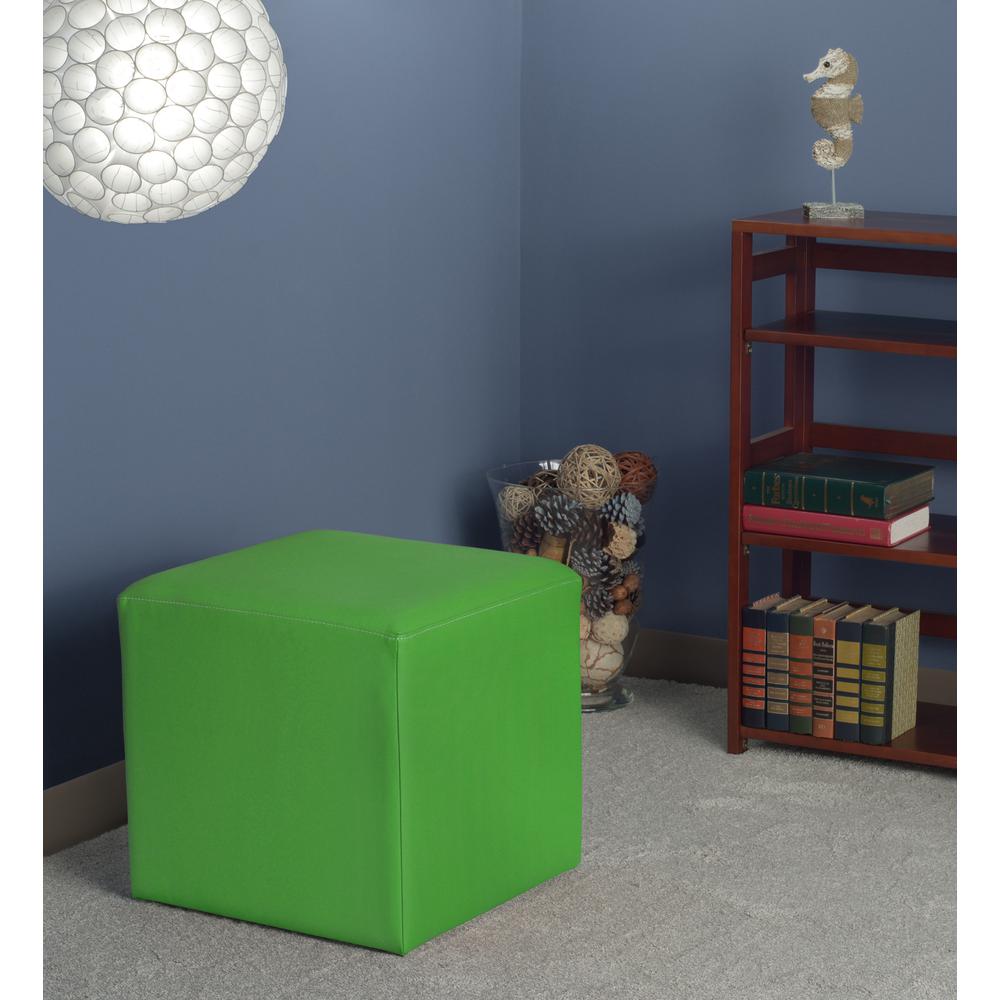 Jean Square Ottoman- Envy Green. Picture 3