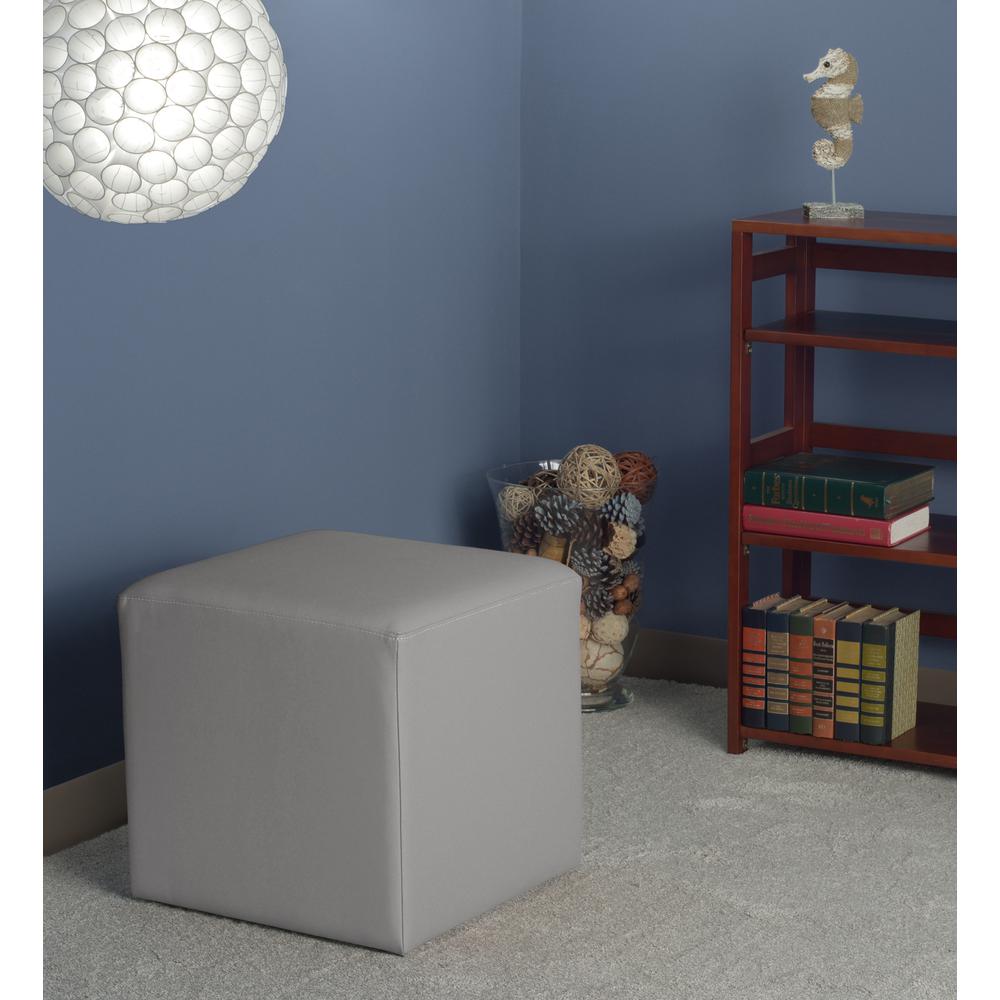 Jean Square Ottoman- Grey. Picture 2