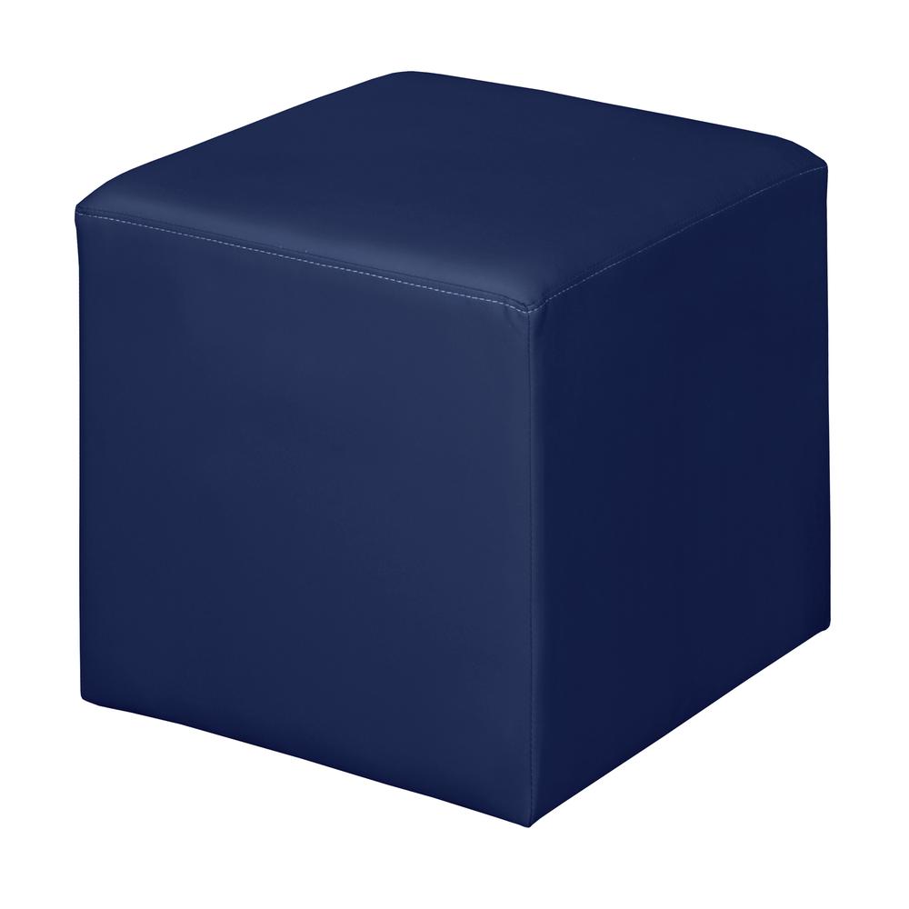 Jean Square Ottoman- Naval Blue. Picture 1