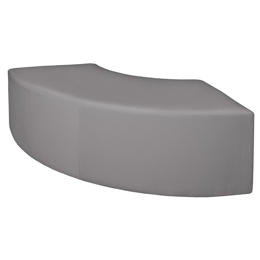 Aurora Curved Ottoman- Grey. Picture 2