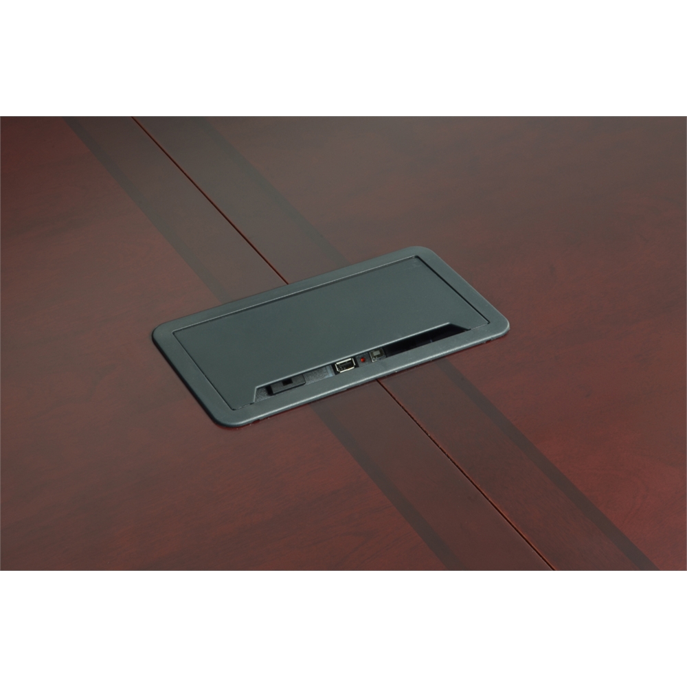 Prestige 120" x 48" Conference Table with Power Data Grommet- Mahogany. Picture 2