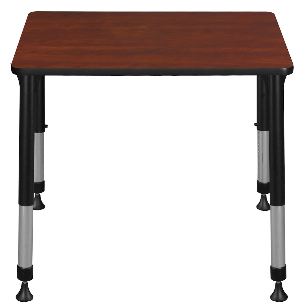 18.5 x 26 in Rectangle Height Adjustable Classroom School Desk- Cherry. Picture 2