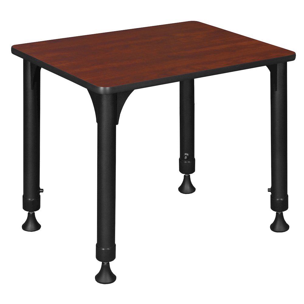 18.5 x 26 in Rectangle Height Adjustable Classroom School Desk- Cherry. Picture 3