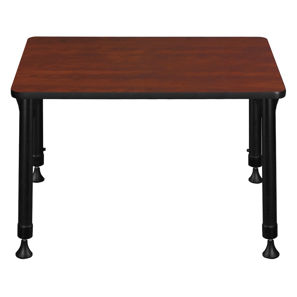 18.5 x 26 in Rectangle Height Adjustable Classroom School Desk- Cherry. Picture 4