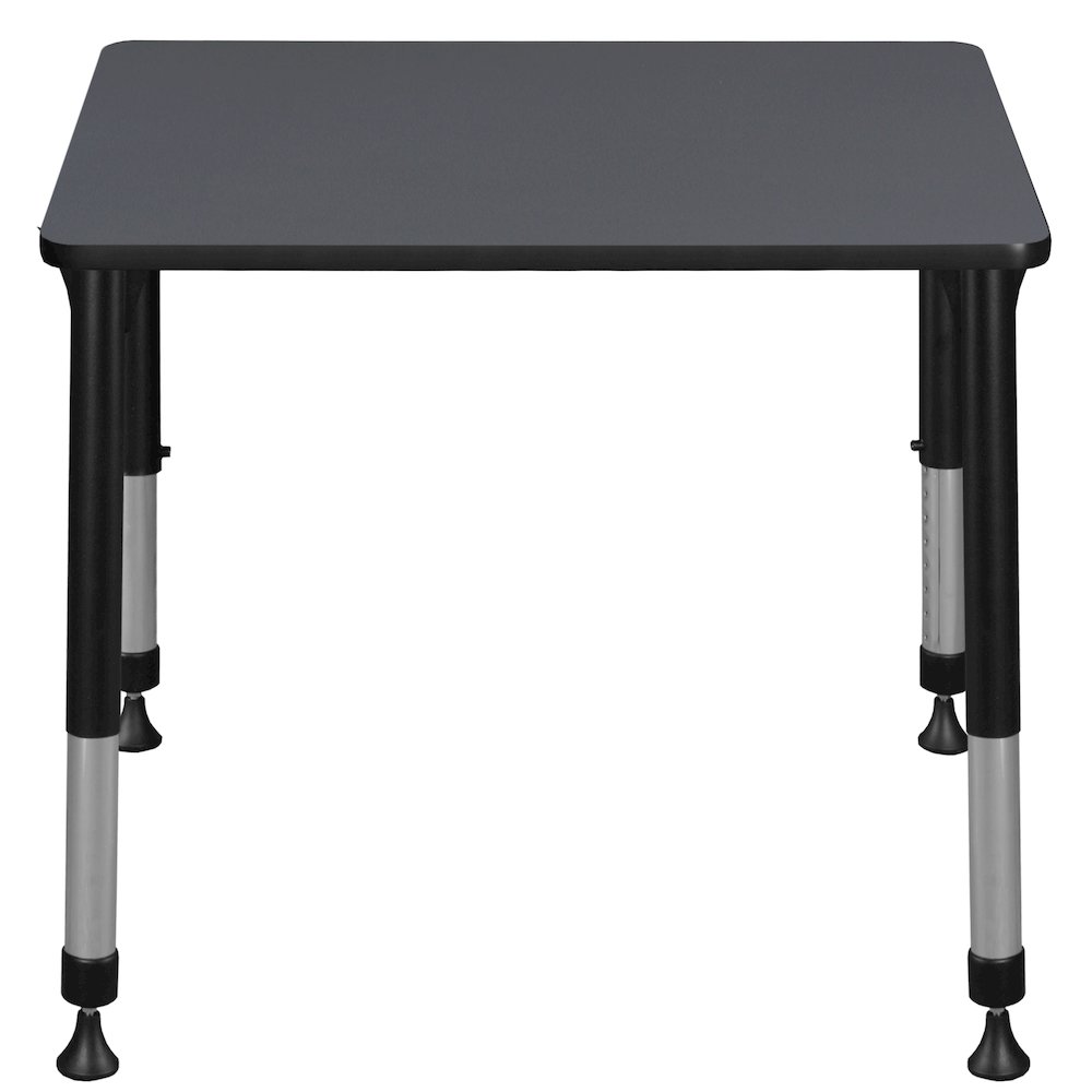 18.5 x 26 in Rectangle Height Adjustable Classroom School Desk- Grey. Picture 2