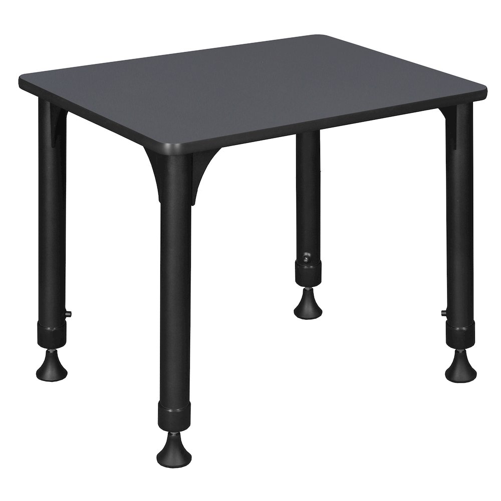 18.5 x 26 in Rectangle Height Adjustable Classroom School Desk- Grey. Picture 3