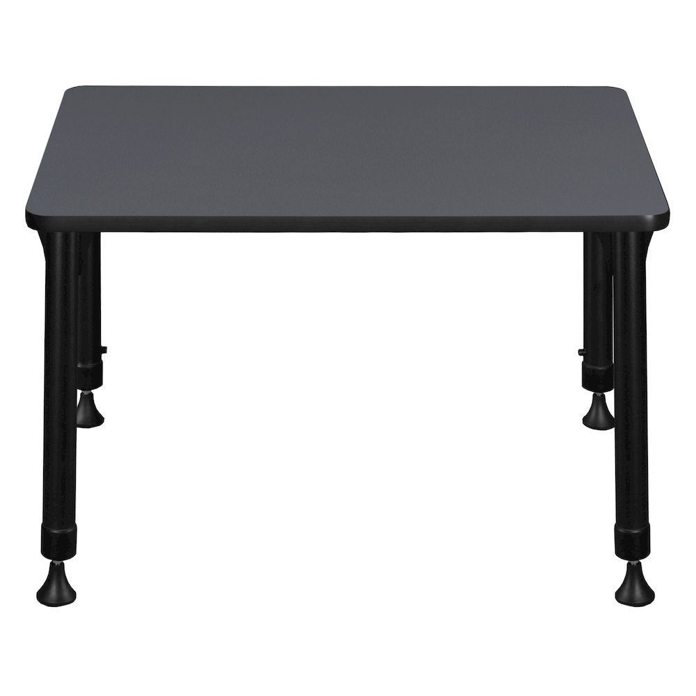 18.5 x 26 in Rectangle Height Adjustable Classroom School Desk- Grey. Picture 4
