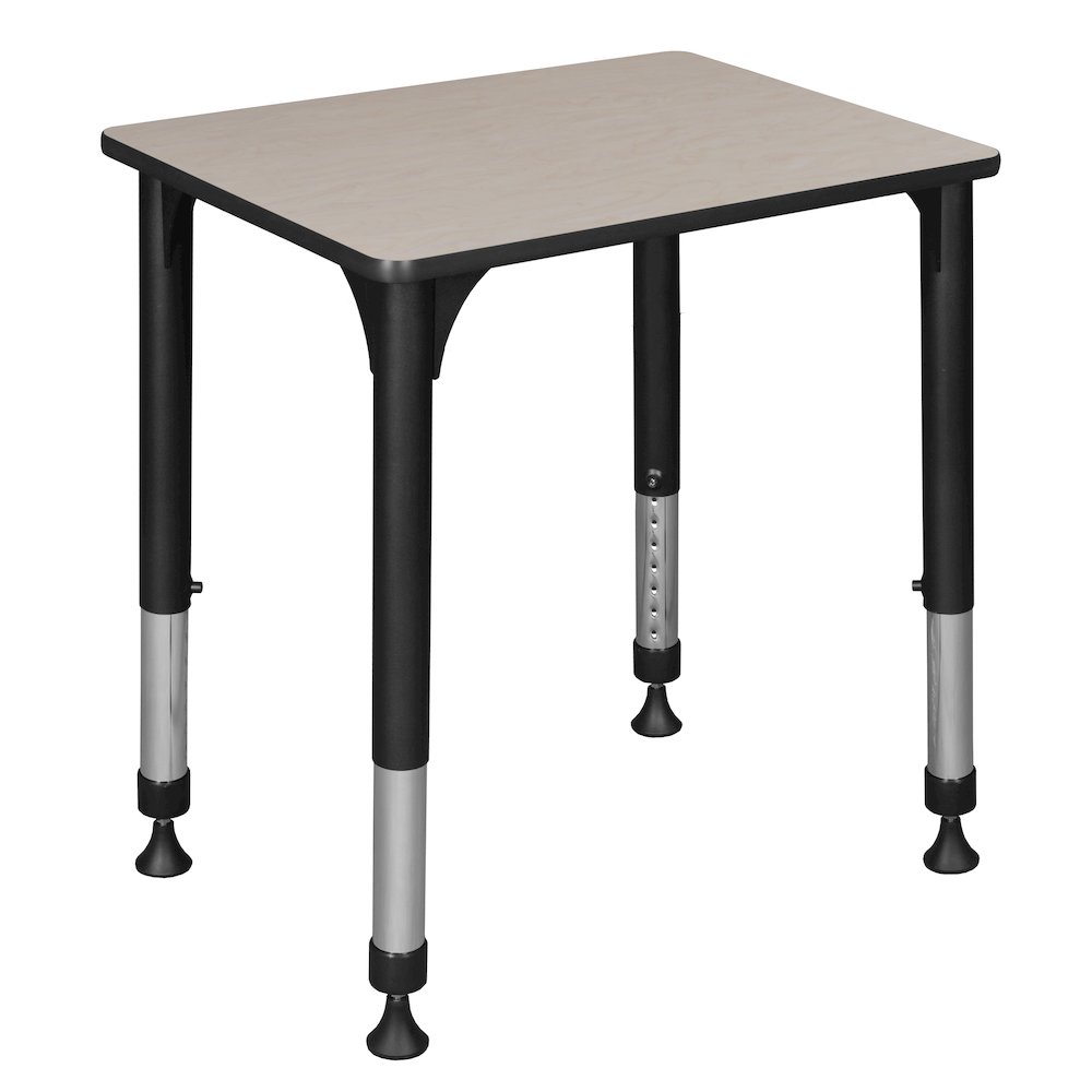 18.5 x 26 in Rectangle Height Adjustable Classroom School Desk- Maple. Picture 1