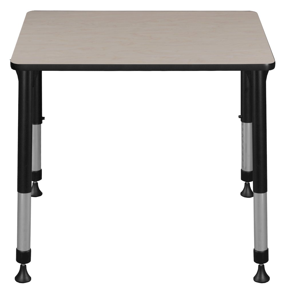 18.5 x 26 in Rectangle Height Adjustable Classroom School Desk- Maple. Picture 2