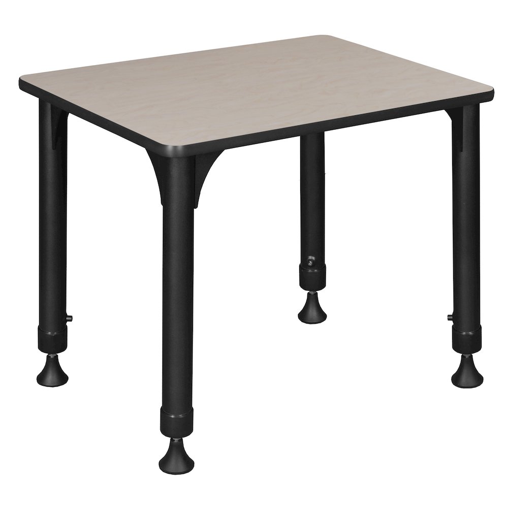 18.5 x 26 in Rectangle Height Adjustable Classroom School Desk- Maple. Picture 3