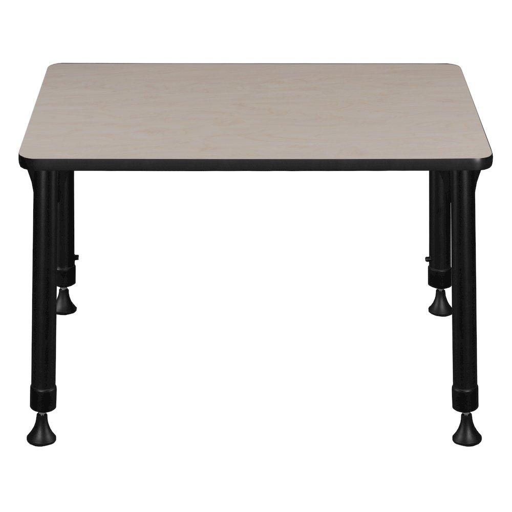 18.5 x 26 in Rectangle Height Adjustable Classroom School Desk- Maple. Picture 4