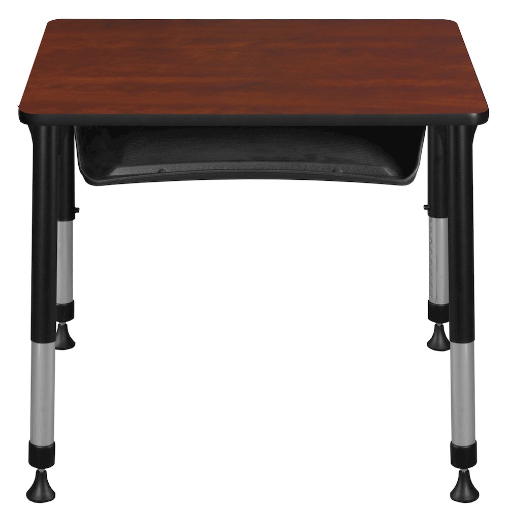 18.5x26 Rectangle Height Classroom School Desk with Book Storage- Cherry. Picture 2