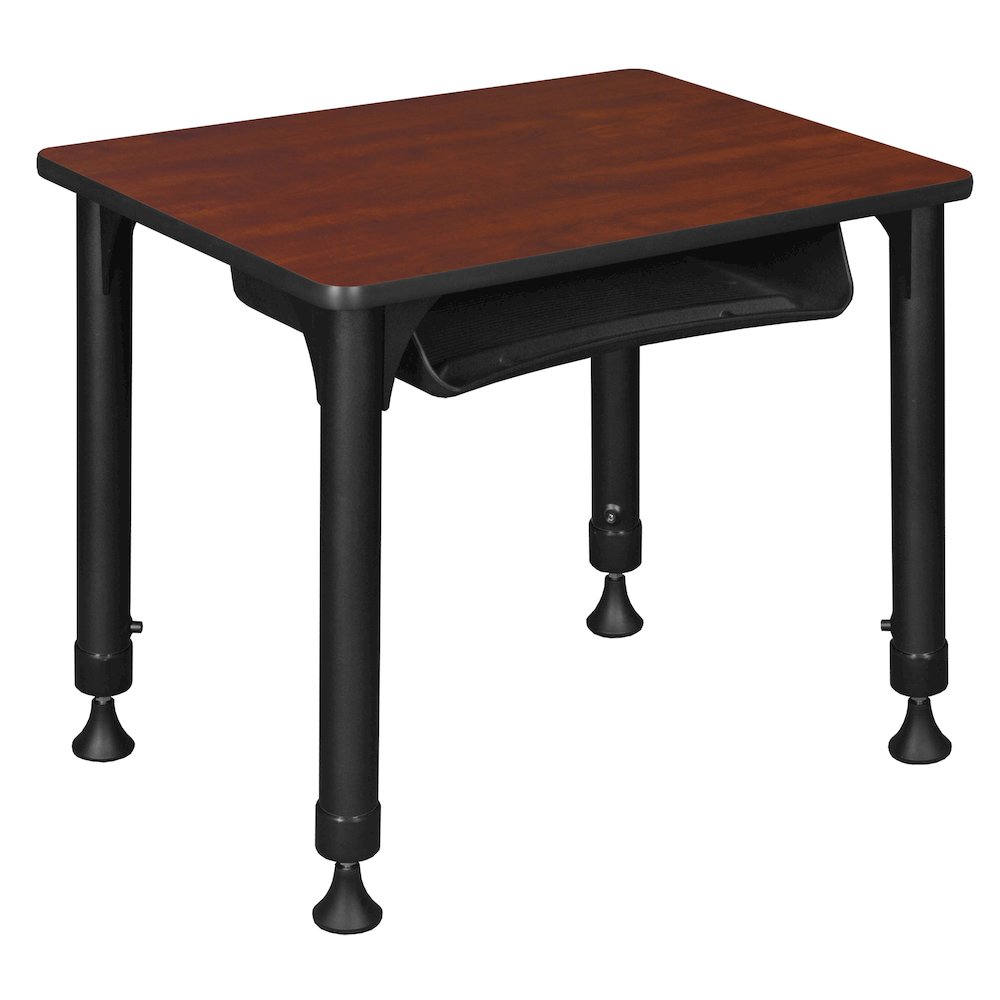 18.5x26 Rectangle Height Classroom School Desk with Book Storage- Cherry. Picture 4