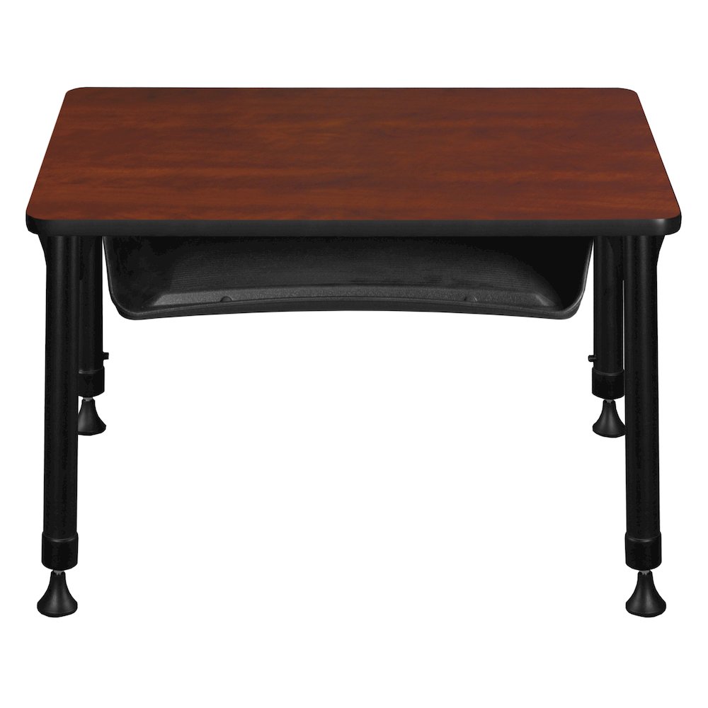 18.5x26 Rectangle Height Classroom School Desk with Book Storage- Cherry. Picture 5