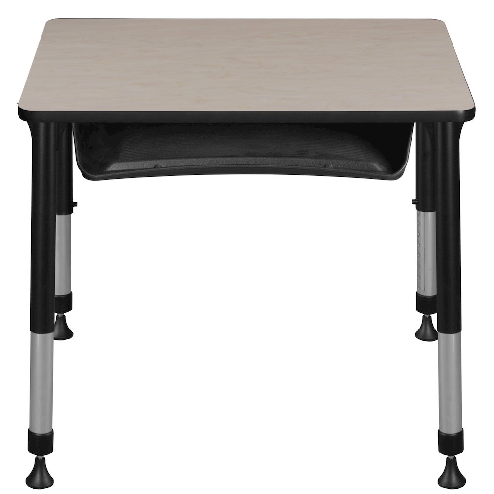 18.5x26 Rectangle Height Classroom School Desk with Book Storage- Maple. Picture 2