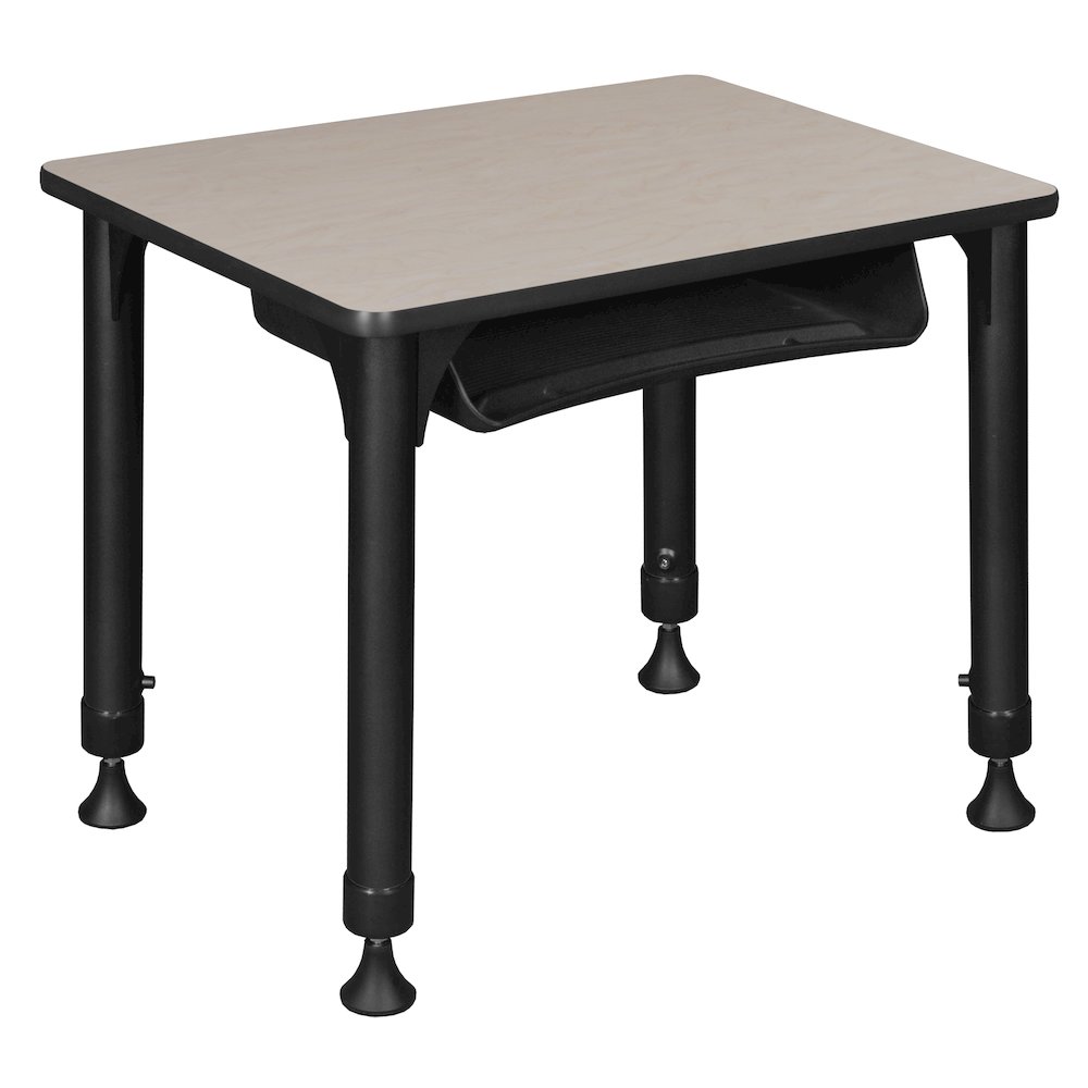 18.5x26 Rectangle Height Classroom School Desk with Book Storage- Maple. Picture 4