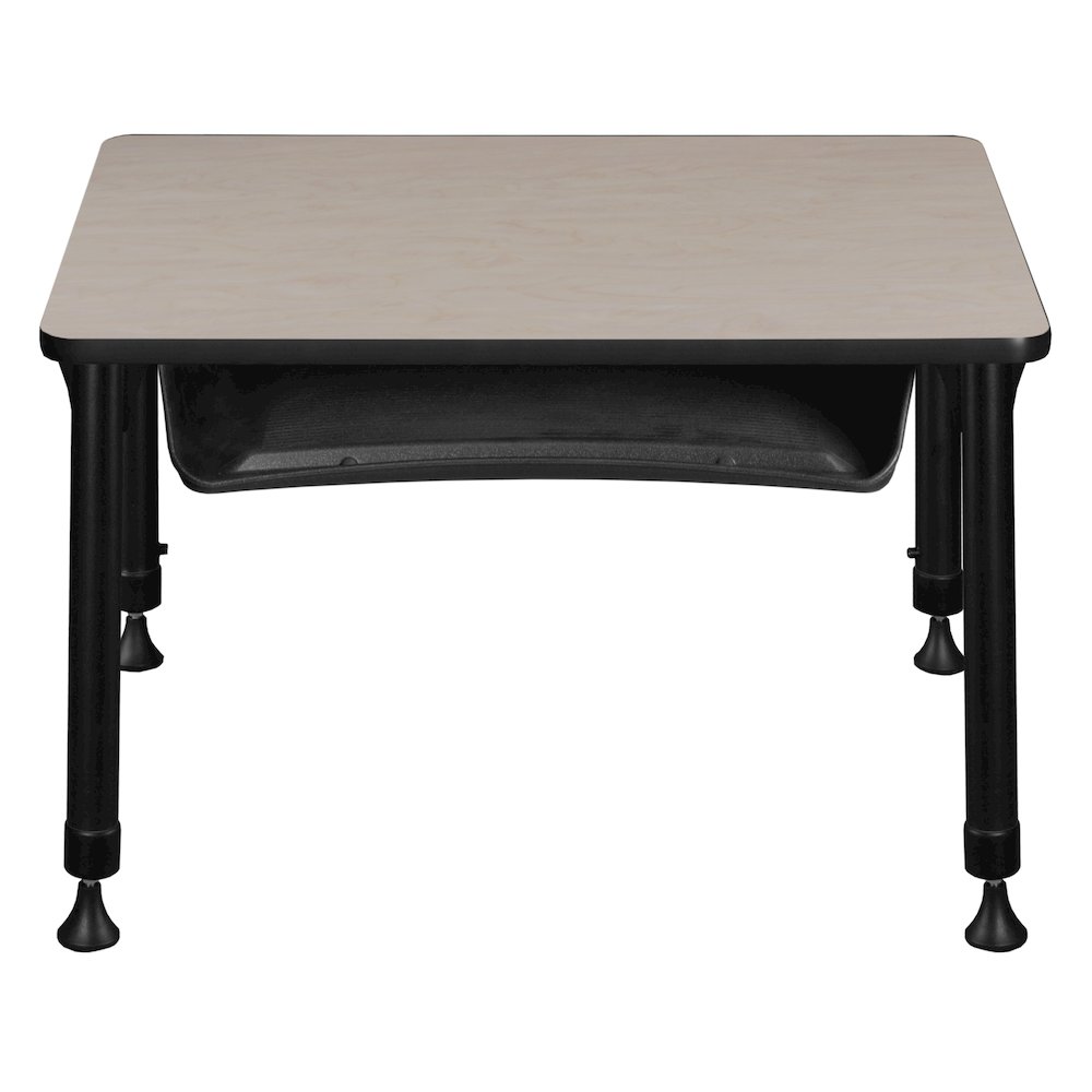 18.5x26 Rectangle Height Classroom School Desk with Book Storage- Maple. Picture 5