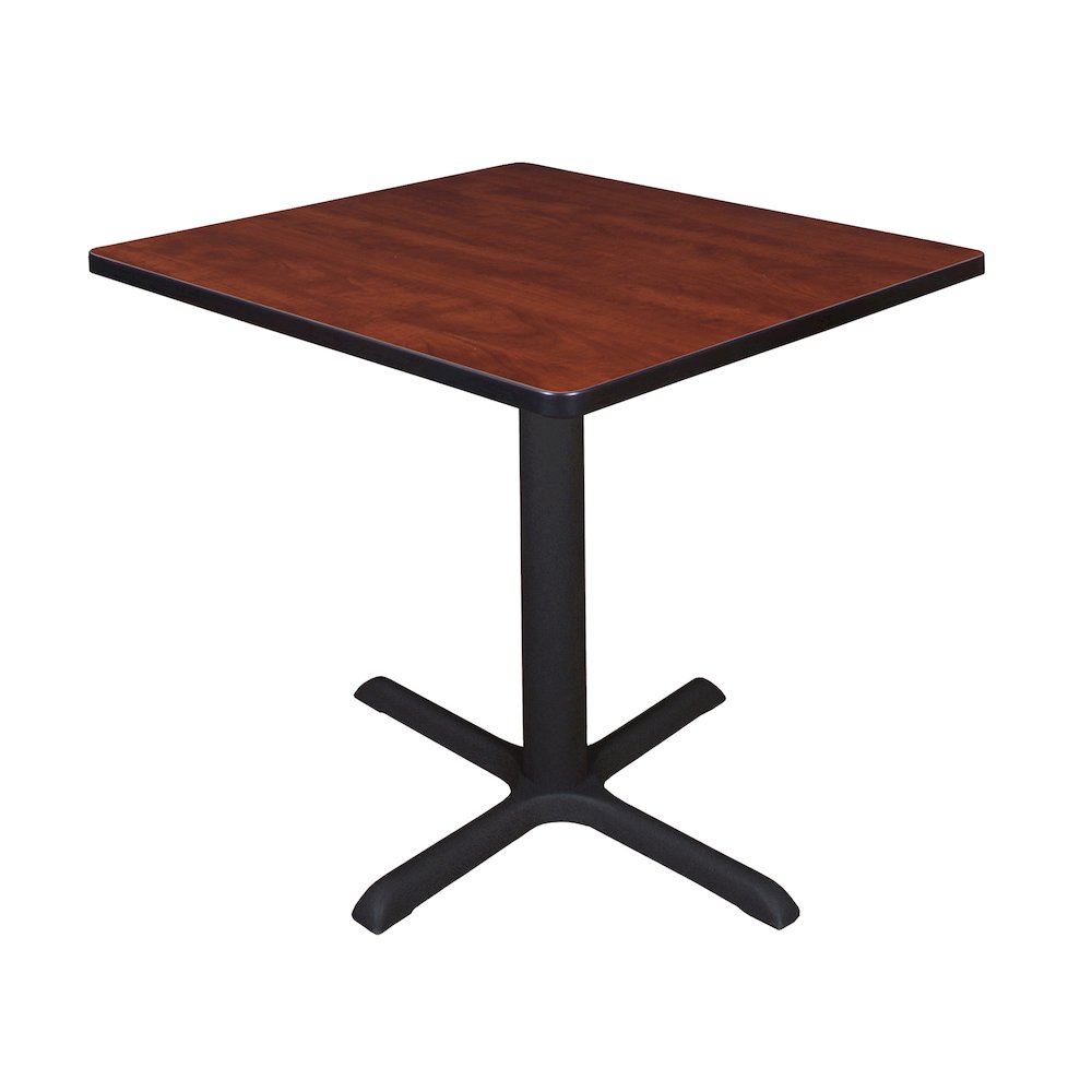Small 30 in. Square X-Base Breakroom Table- Cherry. Picture 1