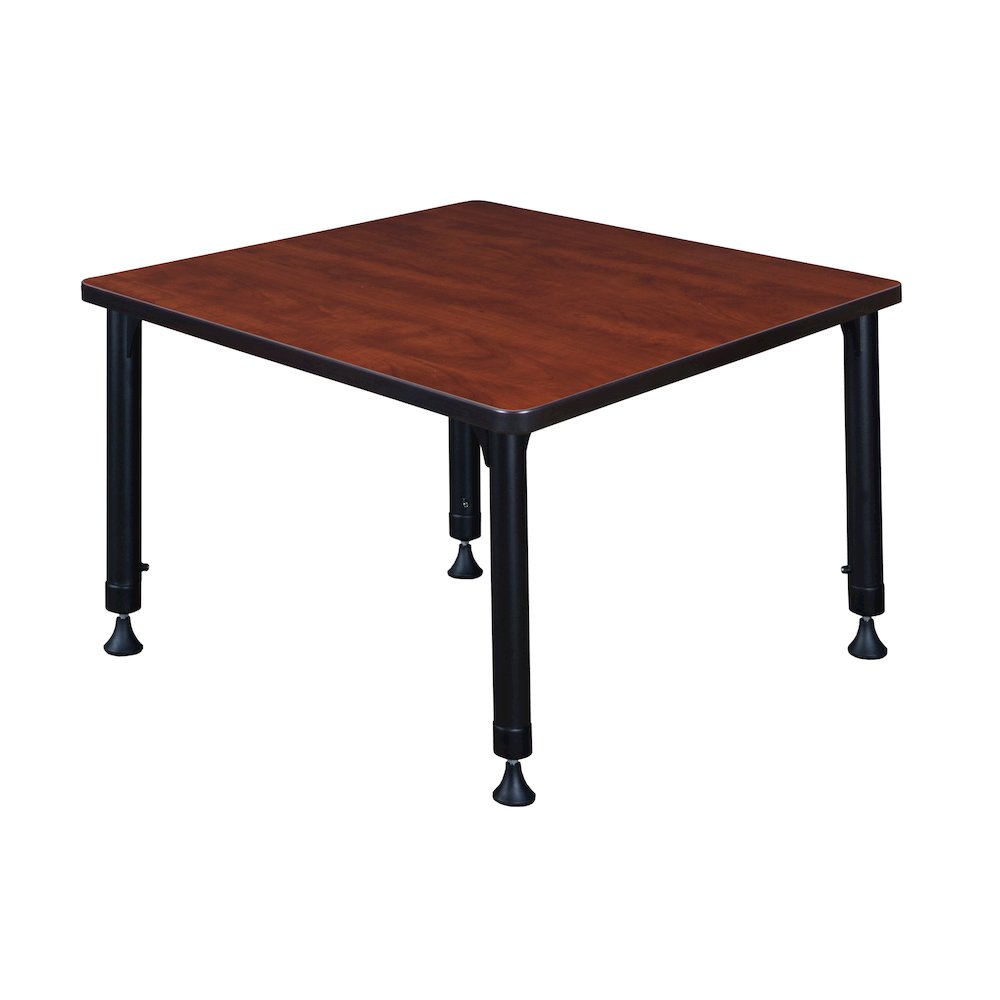 30 in.Square Height Adjustable Classroom Activity Table- Cherry. Picture 2