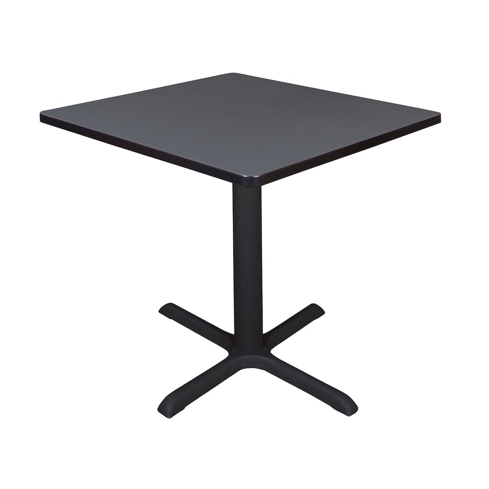 Small 30 in. Square X-Base Breakroom Table- Grey. Picture 1