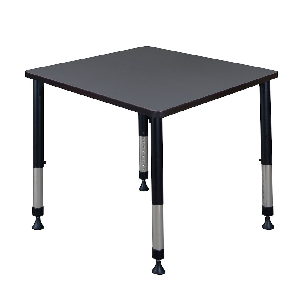30 in.Square Height Adjustable Classroom Activity Table- Grey. Picture 1