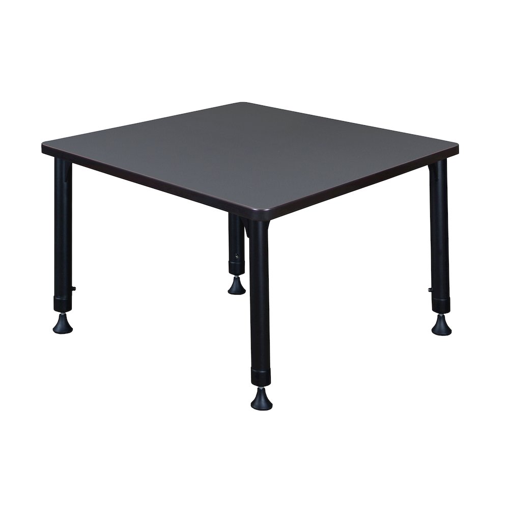 30 in.Square Height Adjustable Classroom Activity Table- Grey. Picture 2