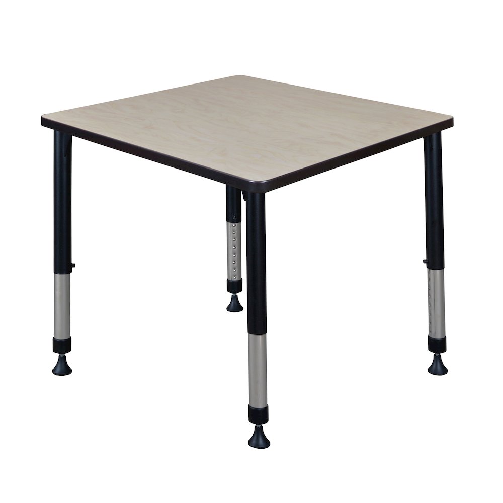 30 in.Square Height Adjustable Classroom Activity Table- Maple. Picture 1
