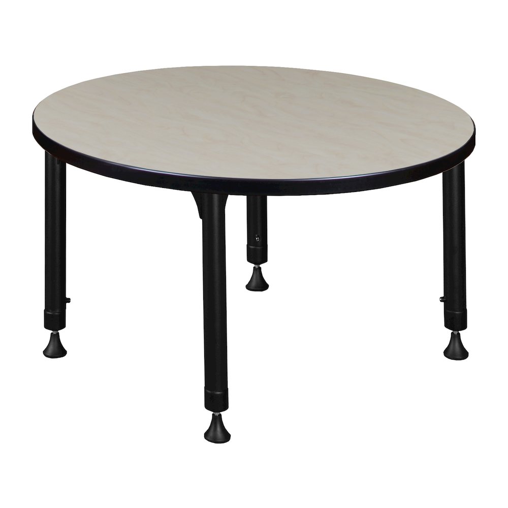 30 in.Round Height Adjustable Classroom Activity Table- Maple. Picture 2