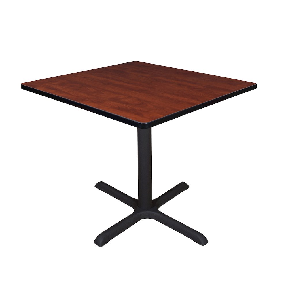 Medium 36 in. Square X-Base Breakroom Table- Cherry. Picture 1