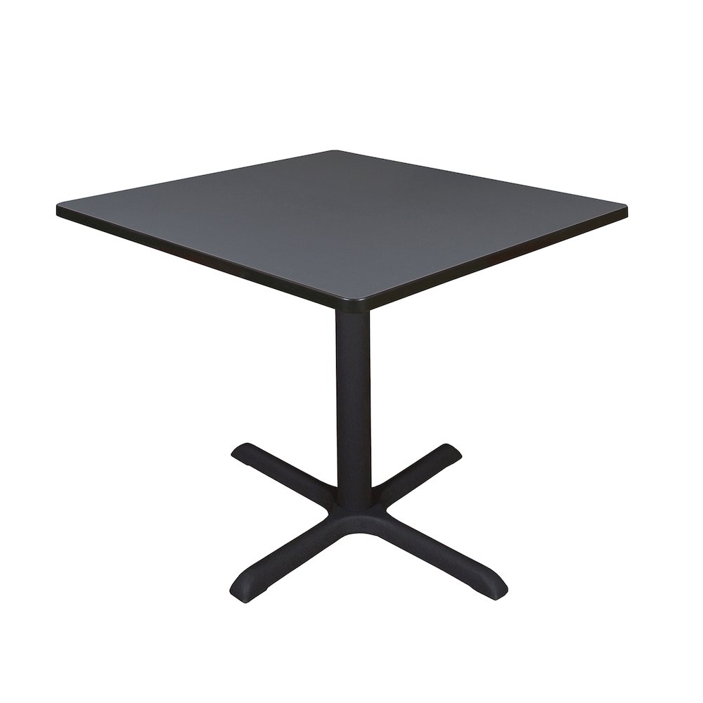 Large 42 in. Square X-Base Breakroom Table- Grey. Picture 1