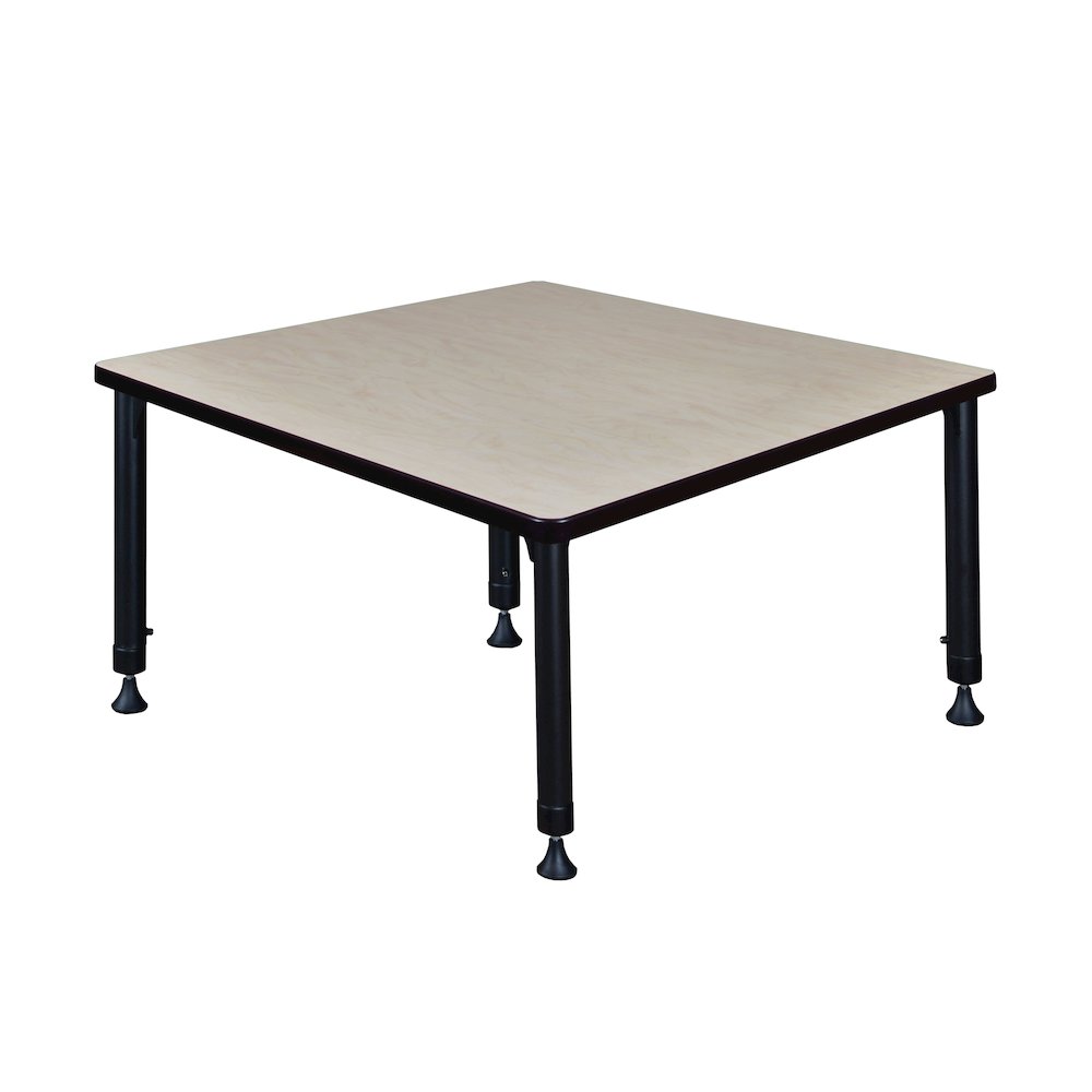 42 in. Square Height Adjustable Classroom Activity Table- Maple. Picture 2
