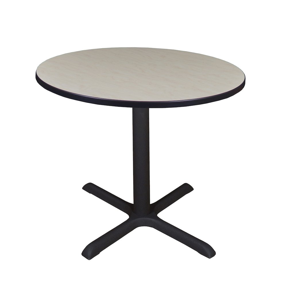 Large 42 in. Round X-Base Breakroom Table- Maple. Picture 1