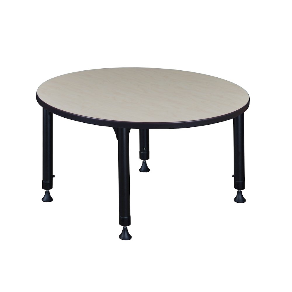 42 in. Round Height Adjustable Classroom Activity Table- Maple. Picture 2